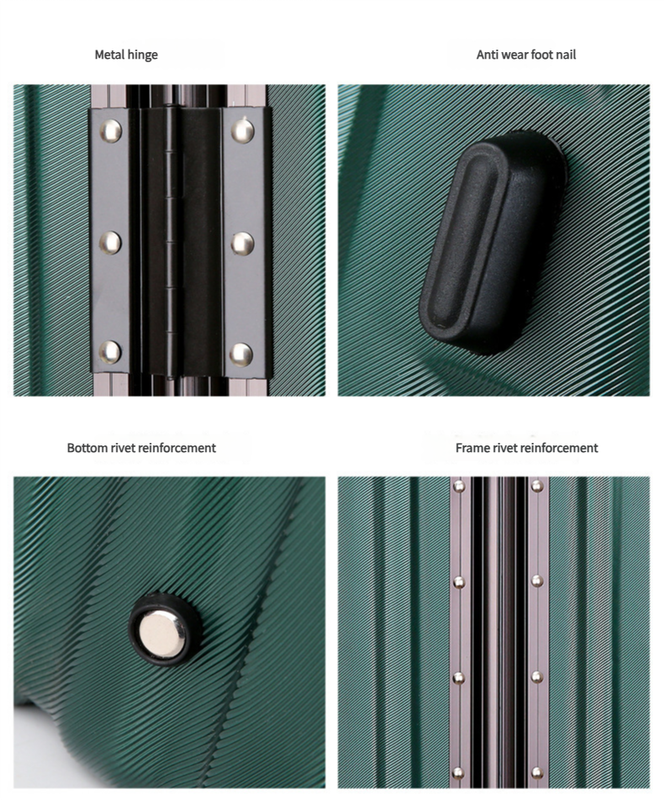 Aluminum Alloy Hard-Shell Suitcase with TSA Lock -22" Spinner Luggage in Silver V888-ELOSUNG11010