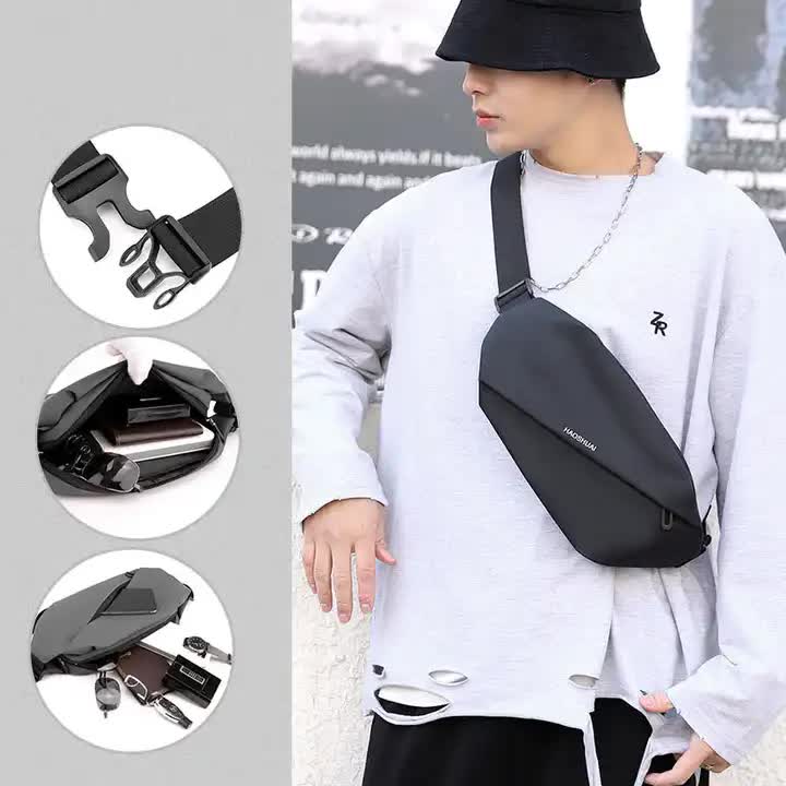 Versatile Crossbody/Fanny Pack for Men - Lightweight and Large Capacity (Black) V888-ELOSUNG11031