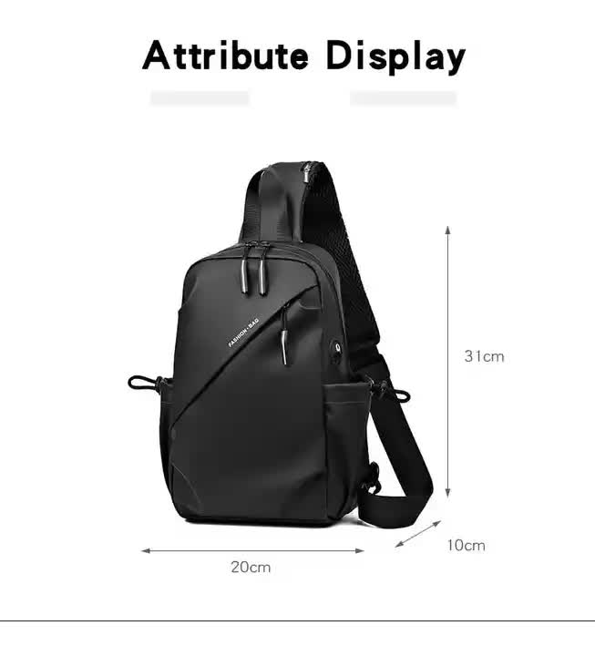 Multifunctional Crossbody Chest Bag | Stylish and Practical Shoulder Backpack for Everyday Use (Black) V888-ELOSUNG11035