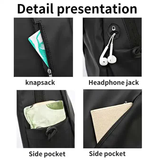 Multifunctional Crossbody Chest Bag | Stylish and Practical Shoulder Backpack for Everyday Use (Black) V888-ELOSUNG11035