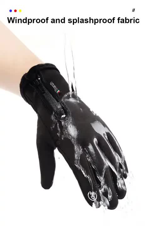 Touchscreen Winter Gloves|Waterproof, Windproof Thermal Gloves for Men Q9063 XXL size Black V888-ELOSUNG11049