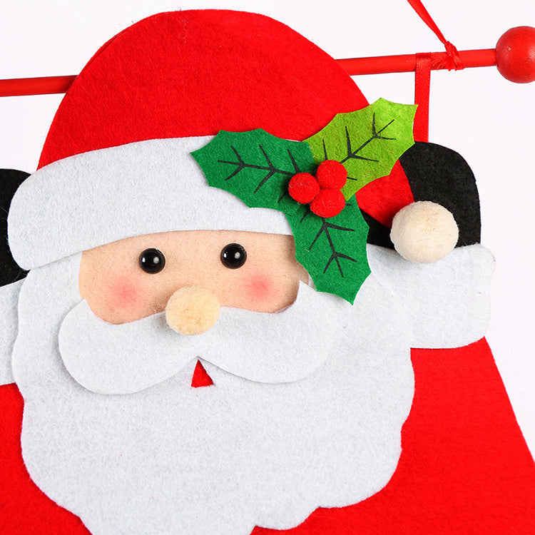 Santa Claus Advent Calendar - Felt Christmas Countdown with 24 Pockets for Kids V888-ELOSUNG11072