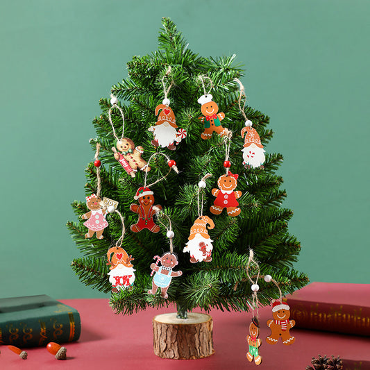 (2 set)Christmas Gnome Ornaments Set - Festive Wooden Decorations for Tree, Set of 12 V888-ELOSUNG11097