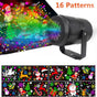 Indoor Snowstorm Projector Light - 16 Pattern Rotating LED Christmas Projection Lamp for Festive Decor V888-ELOSUNG11182