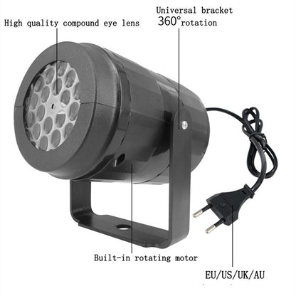Indoor Snowstorm Projector Light - 16 Pattern Rotating LED Christmas Projection Lamp for Festive Decor V888-ELOSUNG11182