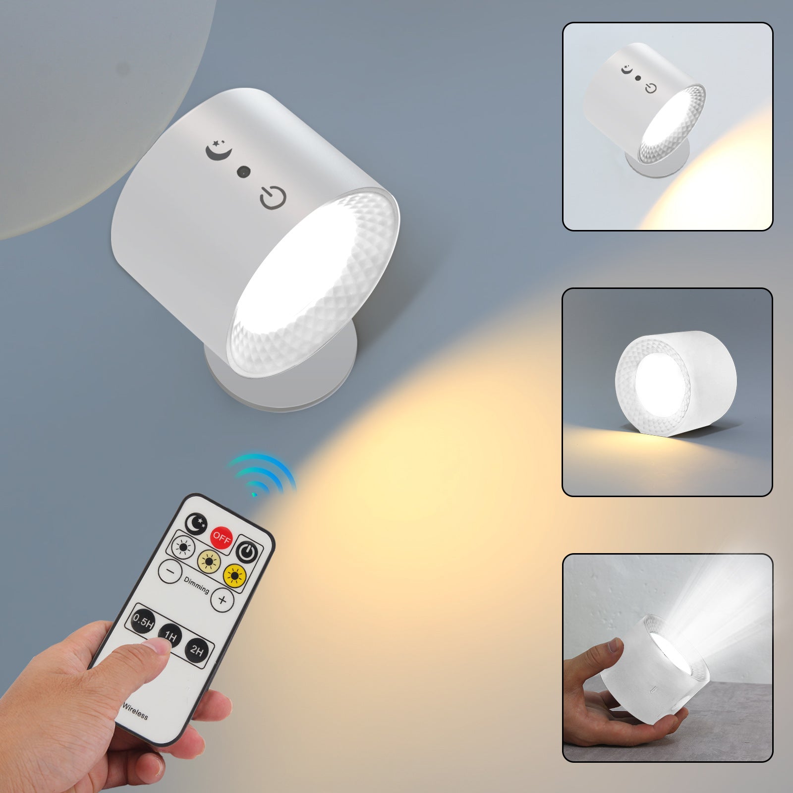 Touch-Control LED Night Light with 3 Brightness Levels & 3 Color Temperatures - Adjustable Stepless Dimming V888-ELOSUNG11184