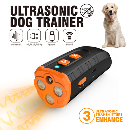 Ultrasonic Dog Trainer Device | Handheld Pet Training Tool with Night Light & Type-C Charging 3.7V V888-ELOSUNG11265