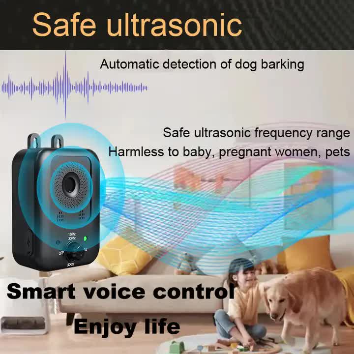 Ultrasonic Wall-Mounted Dog Bark Control Device | Adjustable Frequency Deterrent V888-ELOSUNG11268