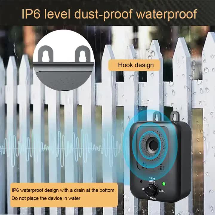 Ultrasonic Wall-Mounted Dog Bark Control Device | Adjustable Frequency Deterrent V888-ELOSUNG11268