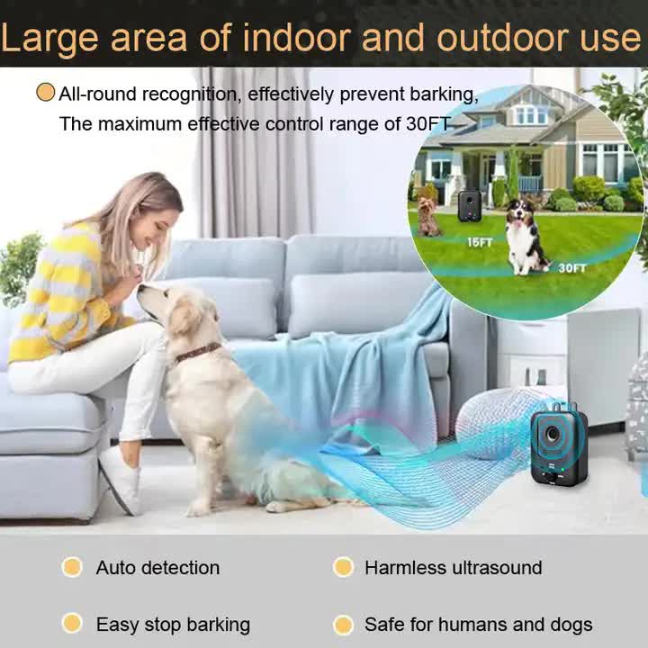 Ultrasonic Wall-Mounted Dog Bark Control Device | Adjustable Frequency Deterrent V888-ELOSUNG11268