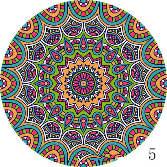 Set of 6 Mandala Ceramic Drink Coasters - Absorbent, Non-Slip Coasters for Coffee Table and Home Decor 10.4cm V888-ELOSUNG11270