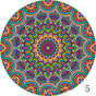 Set of 6 Mandala Ceramic Drink Coasters - Absorbent, Non-Slip Coasters for Coffee Table and Home Decor 10.4cm V888-ELOSUNG11270