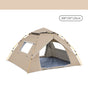 Khaki 2 Person Lightweight Camping Tent (200*150*125cm) | UV Protection Silver Coated, Dual Doors & Windows V888-ELOSUNG11294