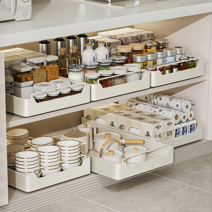 Kitchen Cabinet Pull-Out Drawer Organizer -Noise-Free Soft-Close Rails, 43x35cm Capacity,Drawer storage box V888-ELOSUNG1133