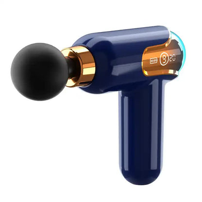 LC002 Deep Blue Portable Massage Gun - Deep Tissue Muscle Massager with 4 Heads and 9 Speed Settings V888-ELOSUNG11332