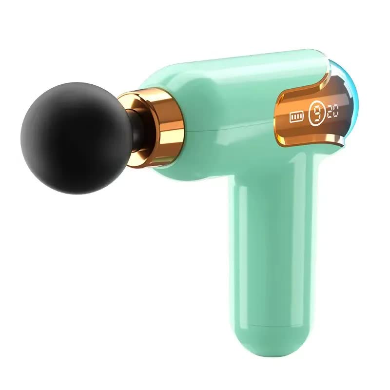 LC002 Green Portable Massage Gun - Deep Tissue Muscle Massager with 4 Heads and 9 Speed Settings V888-ELOSUNG11333
