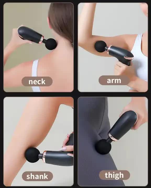 Green Massage Gun - 6-Speed Deep Tissue Massager with 4 Professional Massage Heads V888-ELOSUNG11335