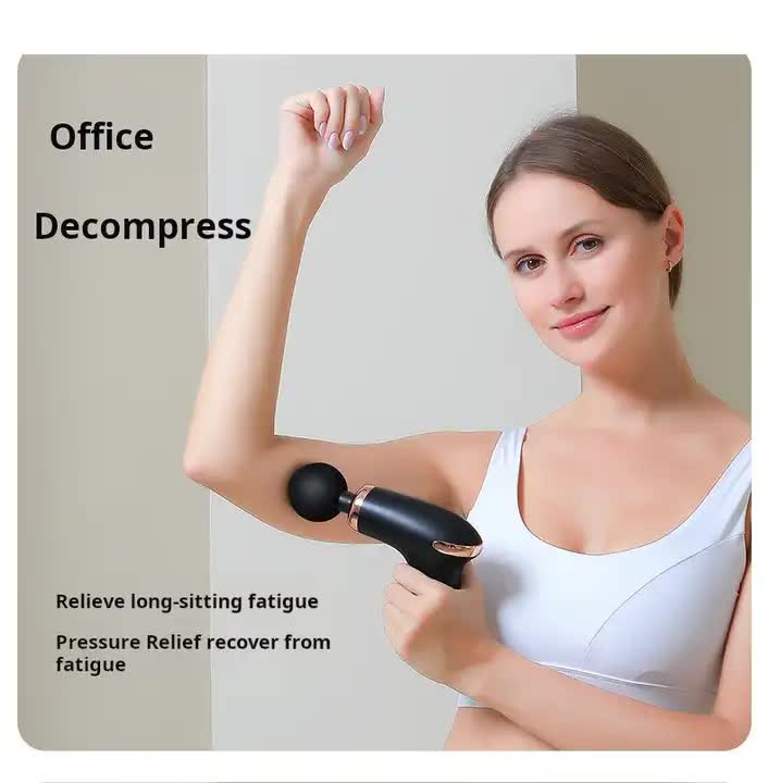 Pink Massage Gun - 6-Speed Deep Tissue Massager with 4 Professional Massage Heads V888-ELOSUNG11336