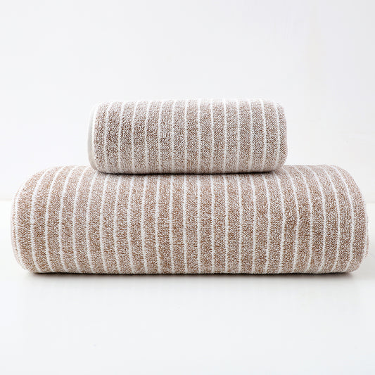 Luxury Cotton Striped Towel Set - 6 Piece Set (2 Hand Towels, 2 Bath Towels, 2 Washcloths), Ultra Soft and V888-ELOSUNG11391