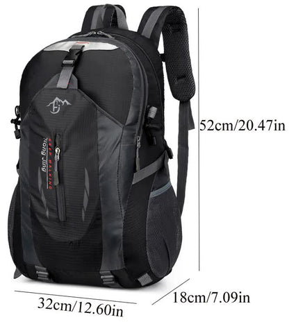 Black Lightweight Hiking Backpack - Waterproof Outdoor Travel & Camping Bag with Multi-Compartment Design V888-ELOSUNG11507
