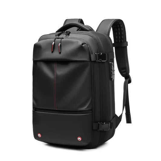 Black Expandable Waterproof Laptop Backpack - Fits 17-Inch Laptop, Anti-Theft Design, Travel Friendly V888-ELOSUNG11547