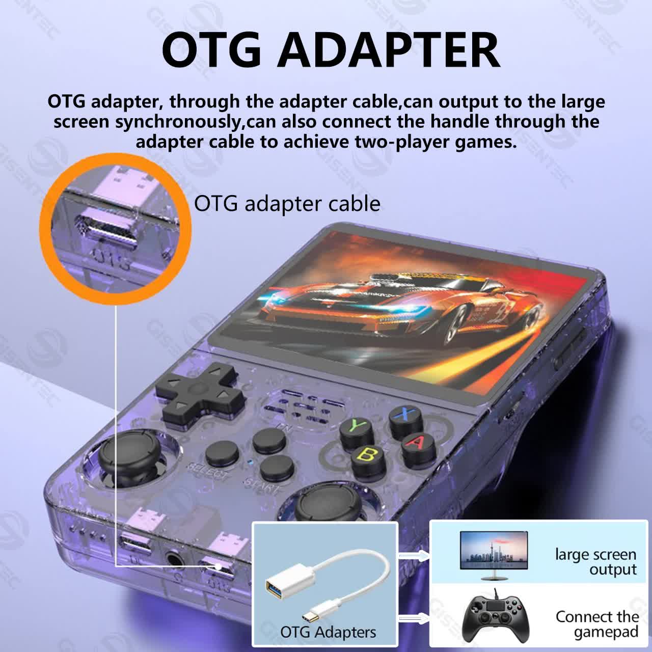 Black Retro Portable Gaming Console with 128GB, 2 Memory Card - 3D Games, HD Display, and Dual Joysticks V888-ELOSUNG11634