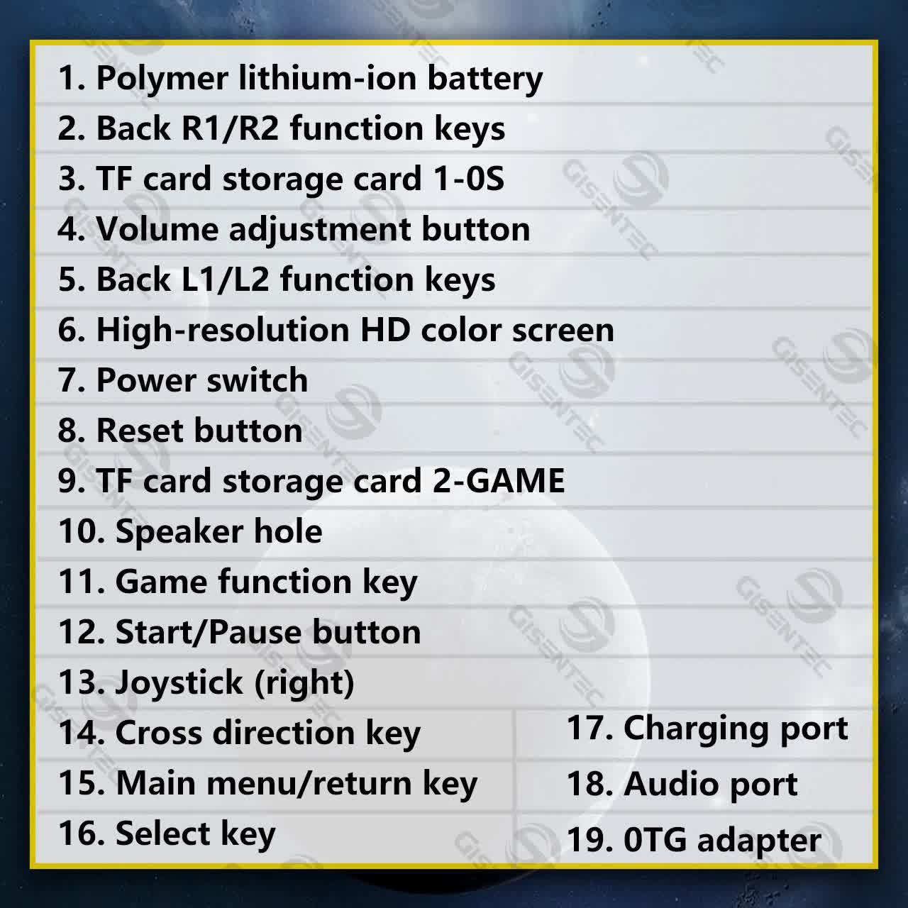 Black Retro Portable Gaming Console with 128GB, 2 Memory Card - 3D Games, HD Display, and Dual Joysticks V888-ELOSUNG11634