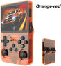 Orange-red Retro Portable Gaming Console with 128GB, 2 Memory Card - 3D Games, HD Display, and Dual Joysticks V888-ELOSUNG11646