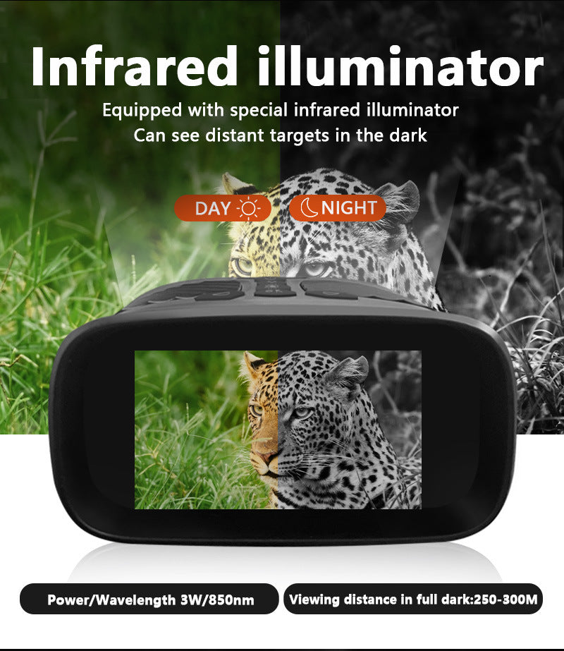 Green Digital Night Vision Binoculars - 3.0'' IPS Screen, 10X Optical Zoom, 2.5K Video Recording, Infrared V888-ELOSUNG11665
