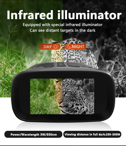 Black Digital Night Vision Binoculars - 3.0'' IPS Screen, 10X Optical Zoom, 2.5K Video Recording, Infrared V888-ELOSUNG11666