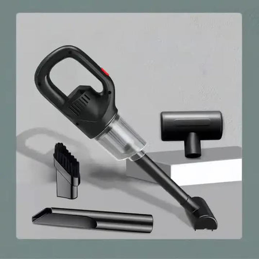 Black Portable Cordless Vacuum Cleaner - 120W, 10KPa Suction, 2000mAh Battery, Lightweight Design, with Soft V888-ELOSUNG11678