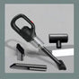 Black Portable Cordless Vacuum Cleaner - 120W, 10KPa Suction, 2000mAh Battery, Lightweight Design, with Soft V888-ELOSUNG11678