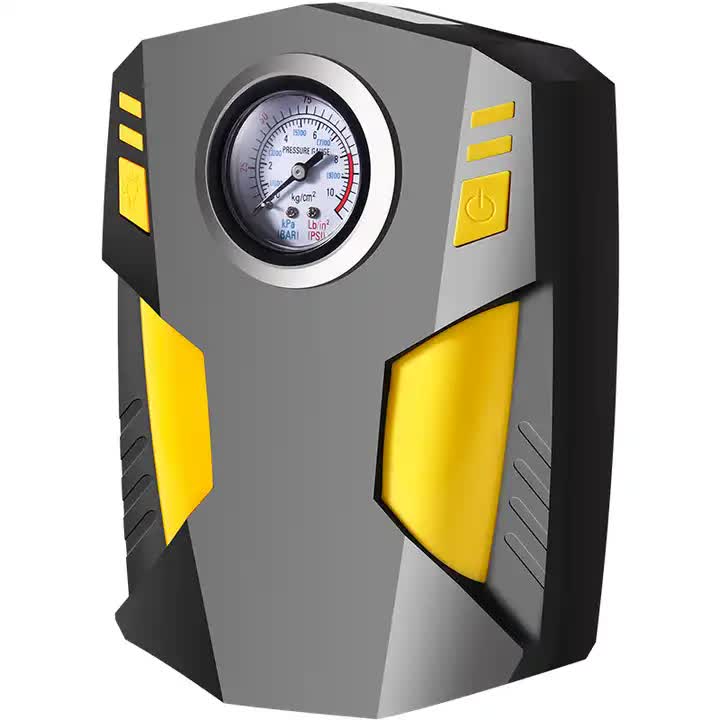 Portable 12V Tire Inflator with LED Light, 120W Air Compressor for Cars, Motorcycles, Bikes, and Inflatables V888-ELOSUNG11679