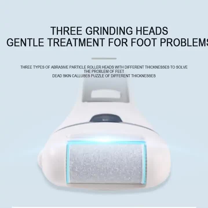 Black Rechargeable Electric Foot File Callus Remover with LED Display and USB Charging V888-ELOSUNG11702