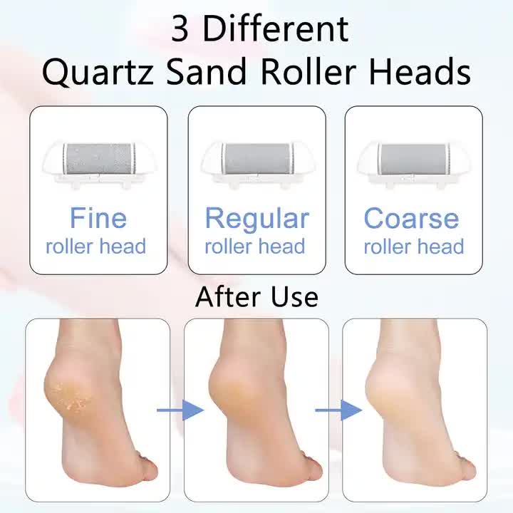 Blue Rechargeable Electric Foot File Callus Remover with LED Display and USB Charging V888-ELOSUNG11703