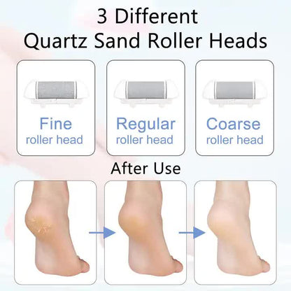 Blue Rechargeable Electric Foot File Callus Remover with LED Display and USB Charging V888-ELOSUNG11703