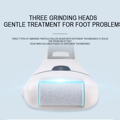 Blue Rechargeable Electric Foot File Callus Remover with LED Display and USB Charging V888-ELOSUNG11703
