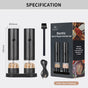 Rechargeable Electric Salt and Pepper Grinder Set (Includes Two Grinders) - Adjustable Ceramic Grinding Core V888-ELOSUNG11720