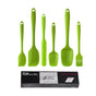 6-Piece Silicone Kitchen Utensil Set - Heat Resistant Baking Tools with Spatulas, Spoon, and Brush (Green)(2 V888-ELOSUNG11725