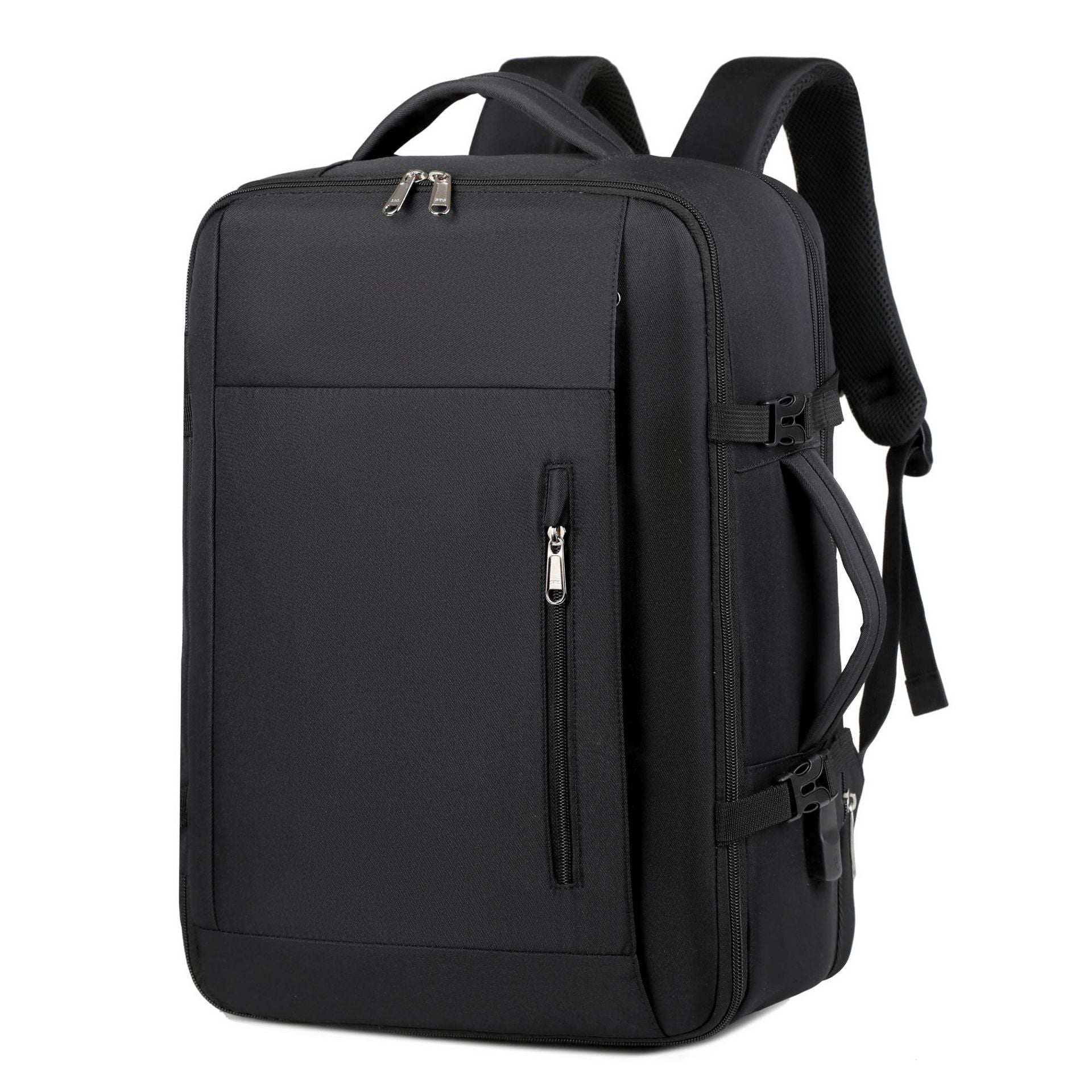 Black Expandable Backpack with USB Port - Multi-Functional Outdoor, Commuter & Laptop Bag V888-ELOSUNG11747