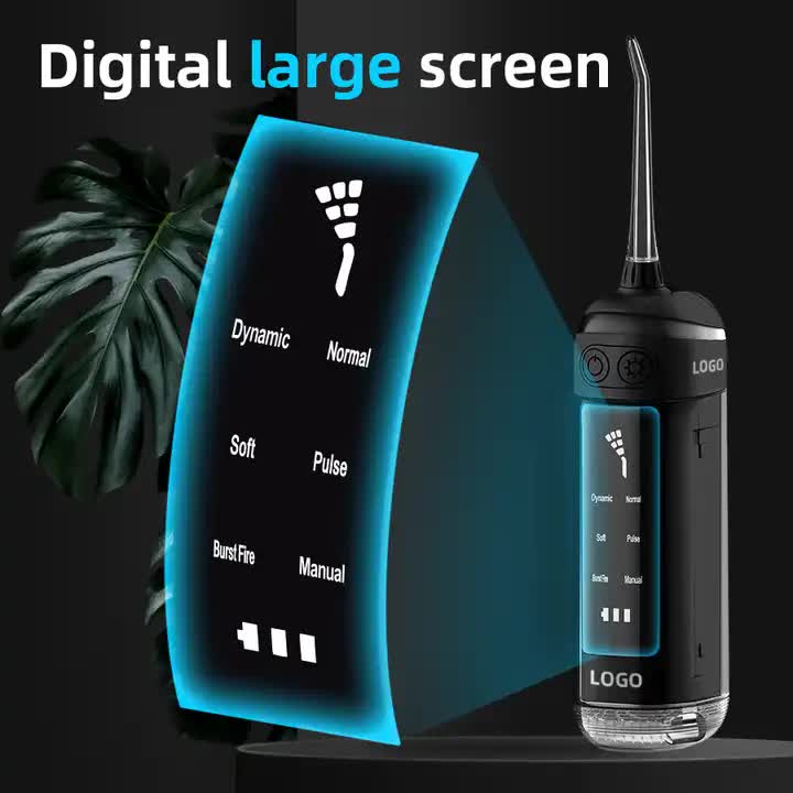 L13 Black Portable Electric Water Flosser - Handheld Teeth Cleaner, USB Rechargeable, Deep Oral Irrigator V888-ELOSUNG11764