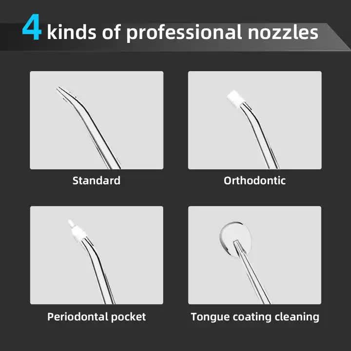 L13 Black Portable Electric Water Flosser - Handheld Teeth Cleaner, USB Rechargeable, Deep Oral Irrigator V888-ELOSUNG11764