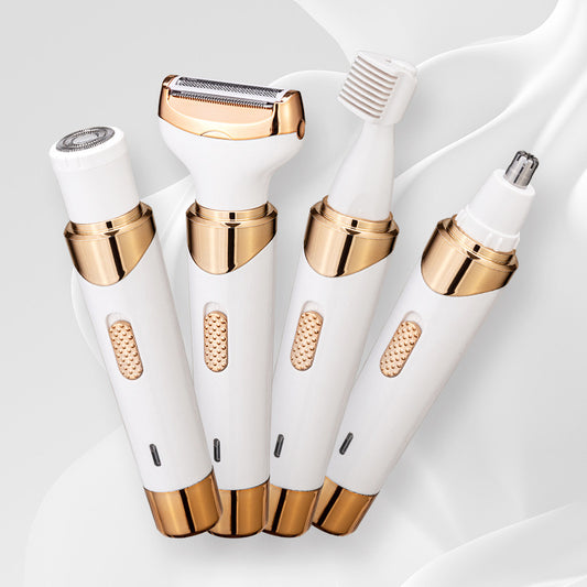 Women's 4-in-1 Electric Hair Removal Razor for Sensitive Areas - Underarm, Bikini Line & Body Grooming (3021 V888-ELOSUNG11767