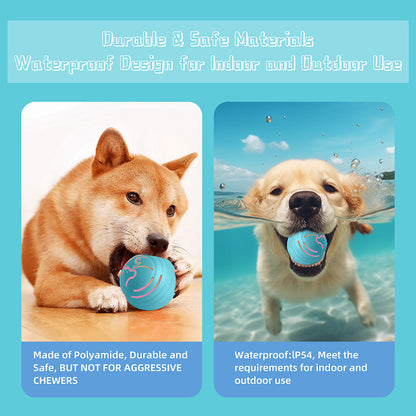 2PCS Pink Rechargeable Automatic Jumping Pet Toy Ball - Interactive Smart Play Ball for Dogs & Cats V888-ELOSUNG11773