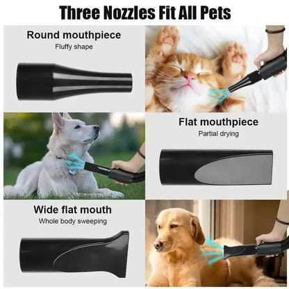 Pet Hair Dryer with Multiple Nozzles - Powerful and Quiet for Dogs and Cats (Pink) V888-ELOSUNG11774