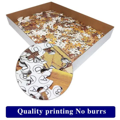 (2 PCS) 1000-Piece Qingming Shanghe Tu Jigsaw Puzzle - High Difficulty Stress-Relief Toy V888-ELOSUNG11827
