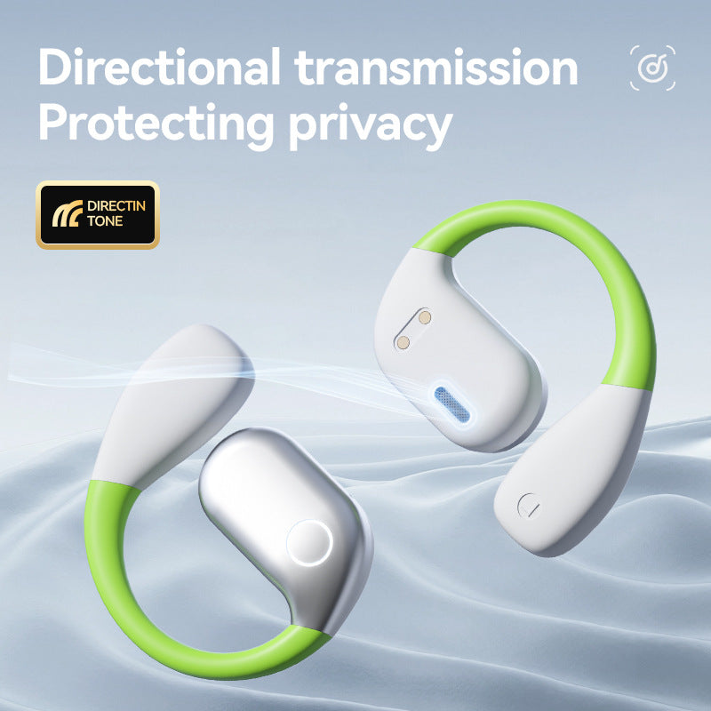White M82 Transparent OWS Wireless Bluetooth Earphones - Clear Sound, Comfortable Over-Ear Fit V888-ELOSUNG11843
