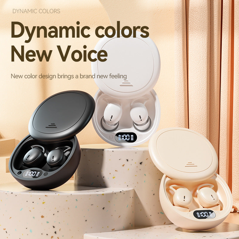 Black M73 Noise-Cancelling Bluetooth Earphones - Wireless, Bluetooth 5.4, Mini In-Ear Design, Ultra Long V888-ELOSUNG11845