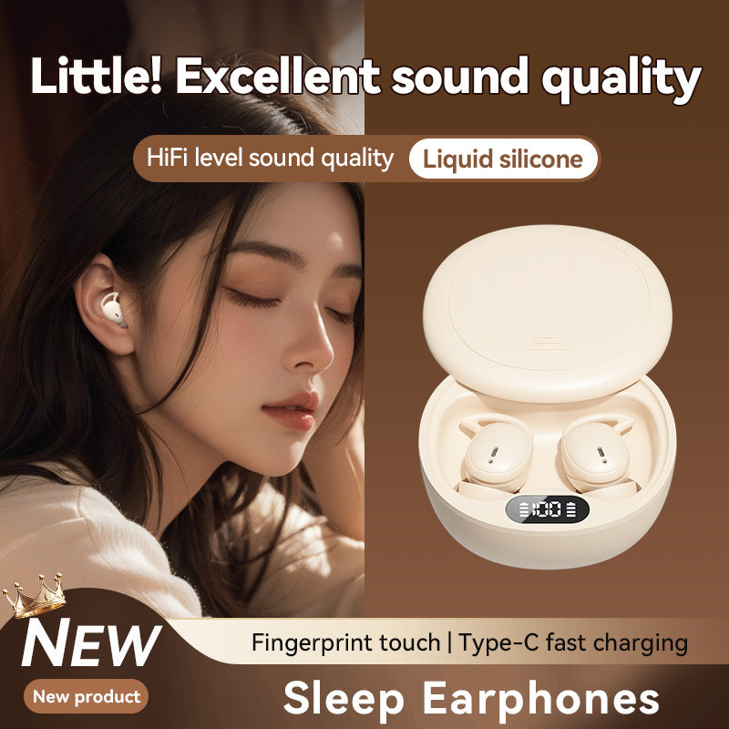 Black M73 Noise-Cancelling Bluetooth Earphones - Wireless, Bluetooth 5.4, Mini In-Ear Design, Ultra Long V888-ELOSUNG11845
