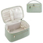 Green PU Leather Large Capacity Makeup Bag - Waterproof & Multifunctional Handbag for Women V888-ELOSUNG11964
